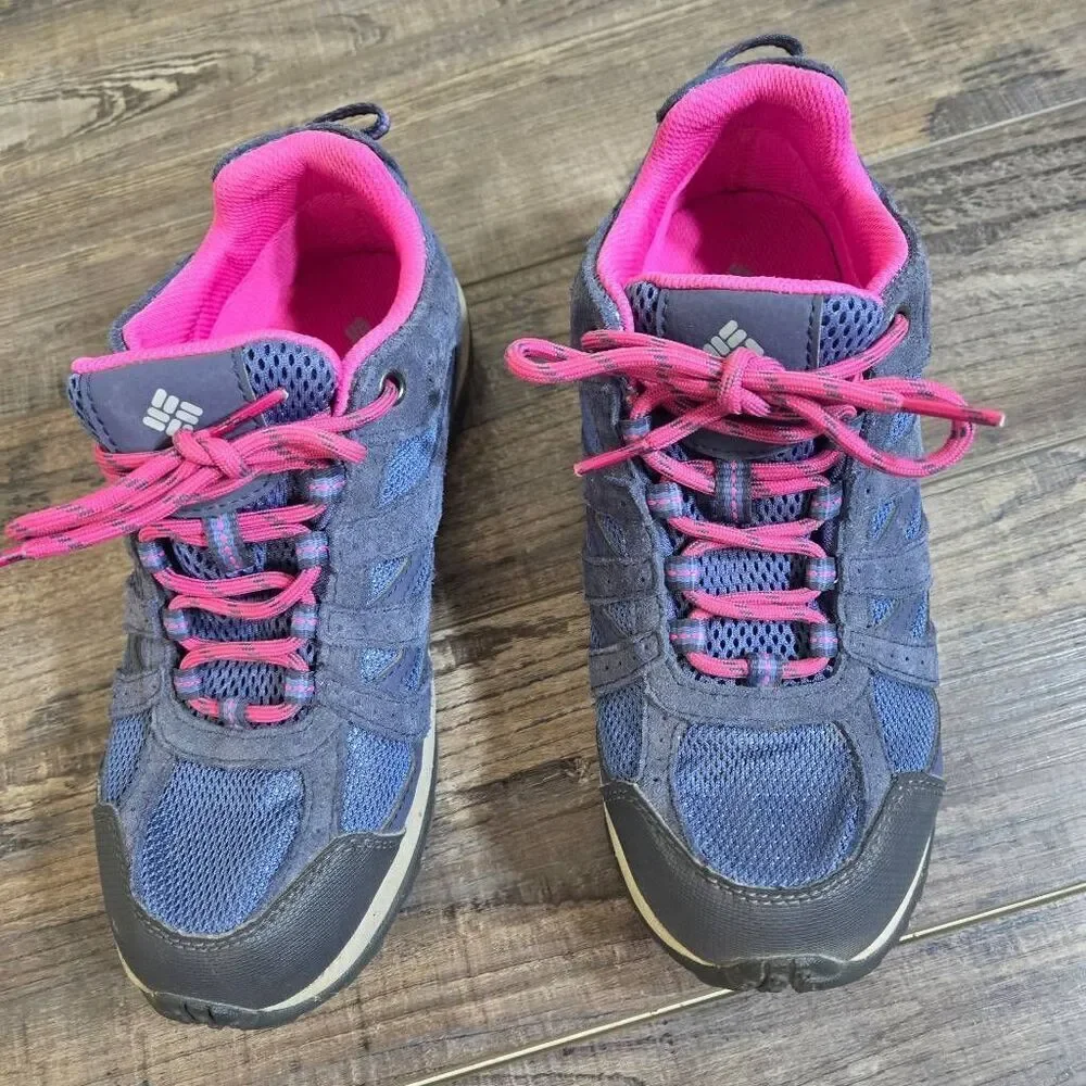Columbia Redmond big girls youth sz 5 hiking shoes purple pink waterproof trail